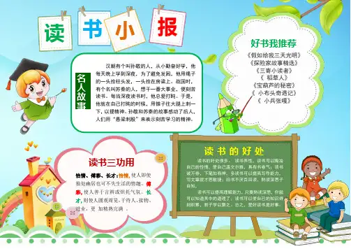 读书小报阅读手抄报模板2套(可编辑可打印)