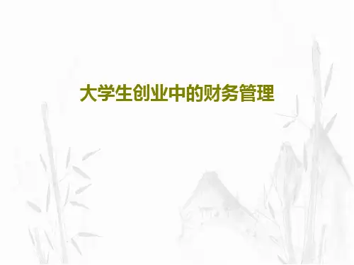 大学生创业中的财务管理共68页