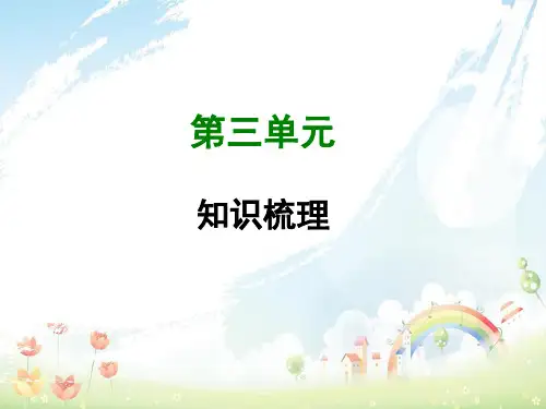 苏教版八年级语文上册课件：第三单元知识梳理(共51张PPT)