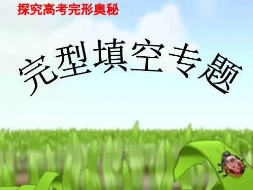 【公开课课件】高考英语备考《完形填空》课件(共39张PPT)