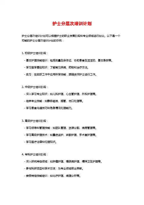 护士分层次培训计划