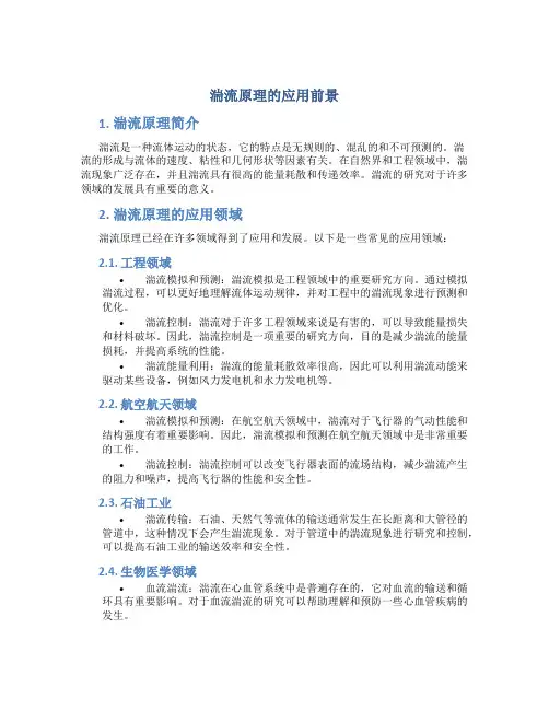 湍流原理的应用前景