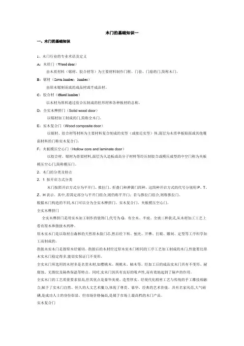 木门知识