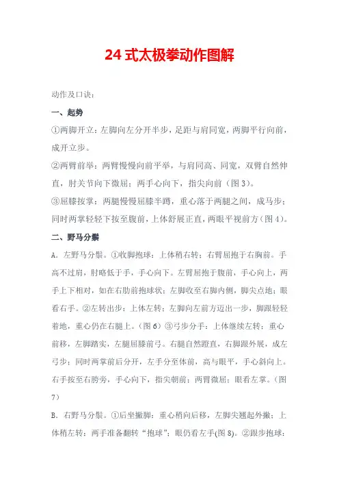 太极拳24式动作图解