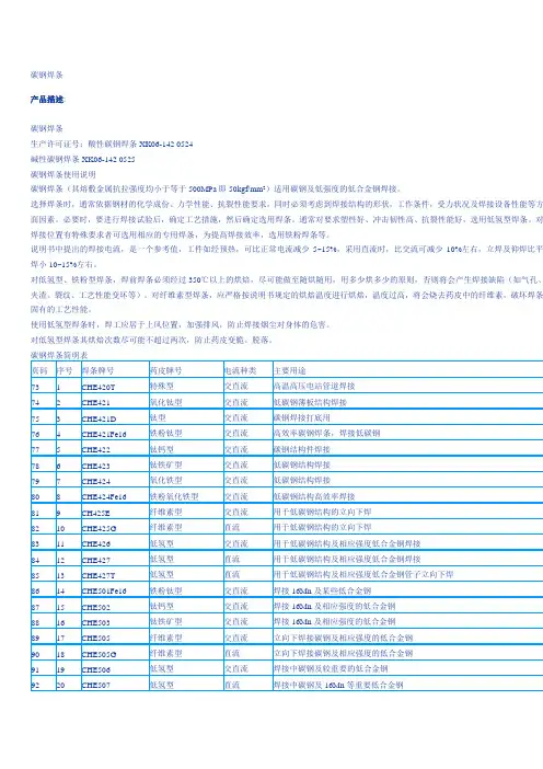 大西洋焊条牌号