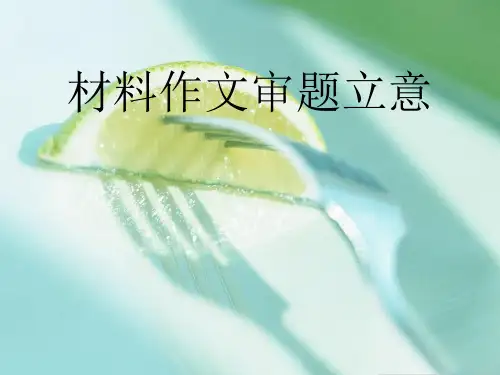 高考语文材料作文写作指导PPT课件
