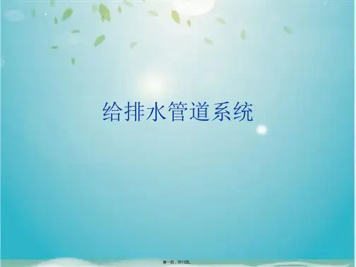 给排水管道系统(共13张PPT)