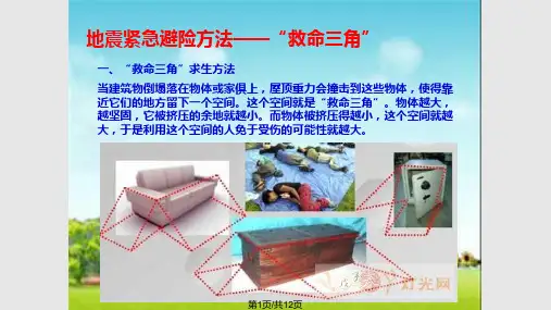地震紧急避险方法PPT课件