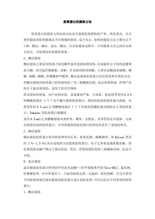 胶原蛋白的提取方法
