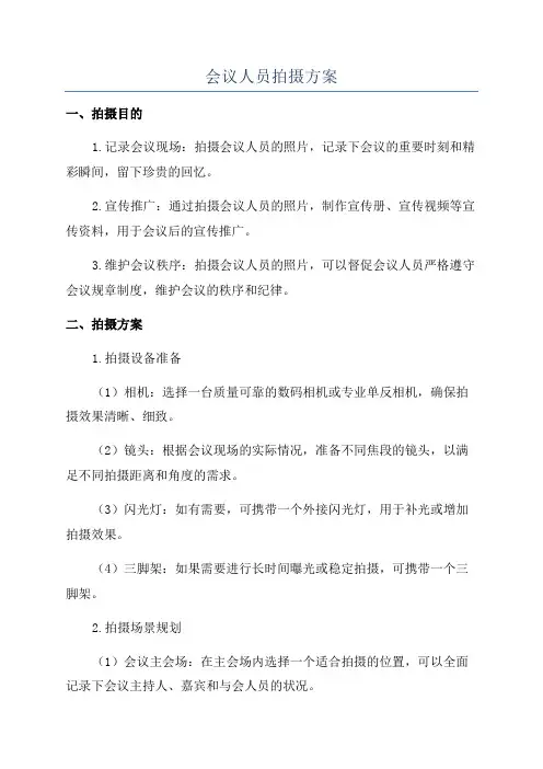 会议人员拍摄方案