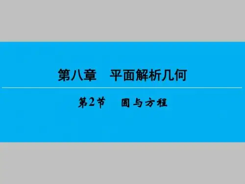 高考数学(新课标人教版)一轮总复习课件：第八章 平面解析几何2