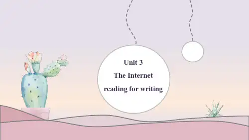 人教版高中英语必修二《The Internet》Reading for writing PPT课件