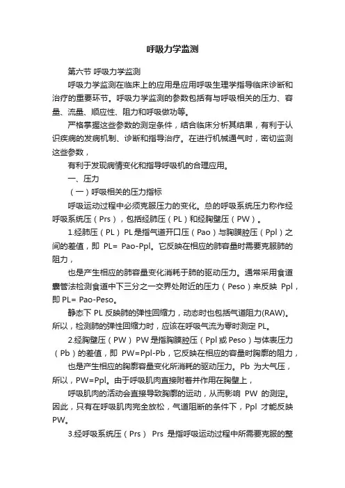 呼吸力学监测