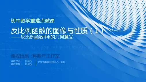 中考数学总复习 反比例函数的图像与性质(1)——反比例函数中k的几何意义