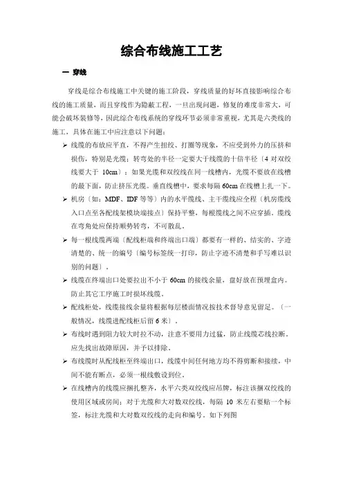 综合布线施工工艺