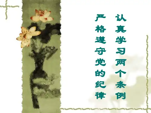 认真学习两个《条例》课件 PPT