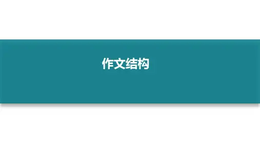 高考作文复习之作文结构 (课件43张)