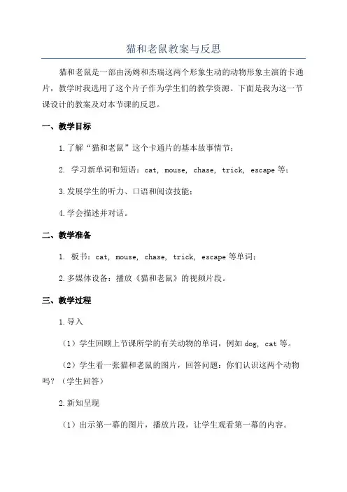 猫和老鼠教案与反思