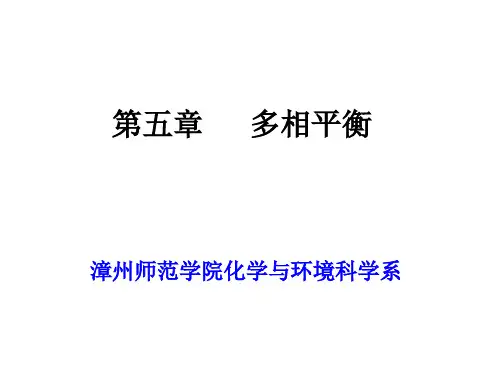 物化第五章多相平衡