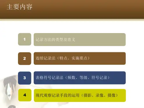 第七章儿童行为观察中的记录ppt课件