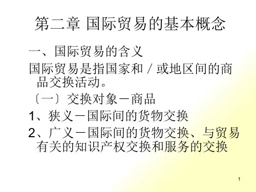 第二章国际贸易的基本概念
