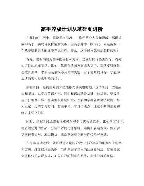 高手养成计划从基础到进阶