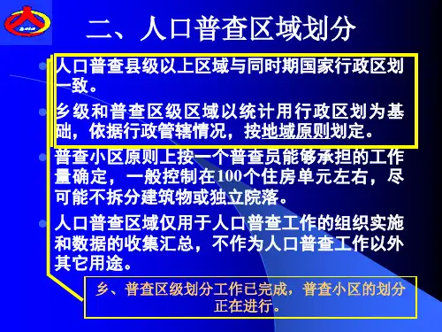 人口普查培训小区划分和小区边界标绘PPT
