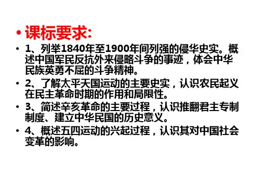历史必修一第四单元复习课件