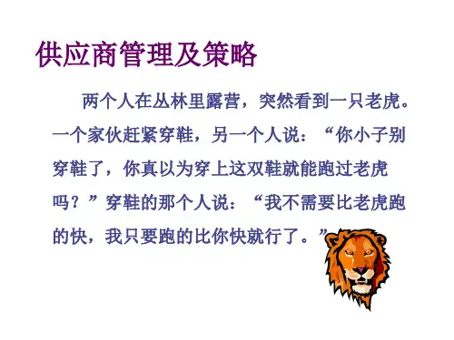 供应商管理及策略 ppt课件