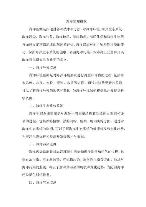 海洋监测概念