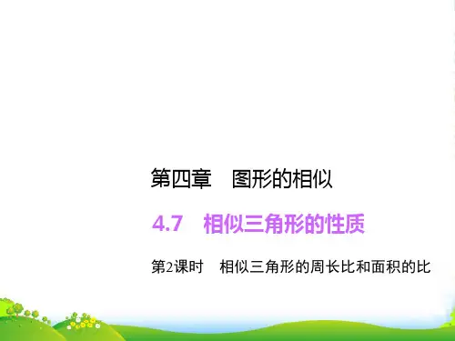 北师大版九年级数学上册课件4.7.2相似三角形的周长与面积比