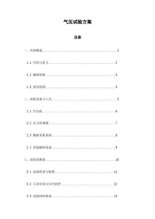 气压试验方案