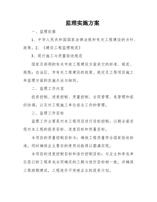 监理实施方案