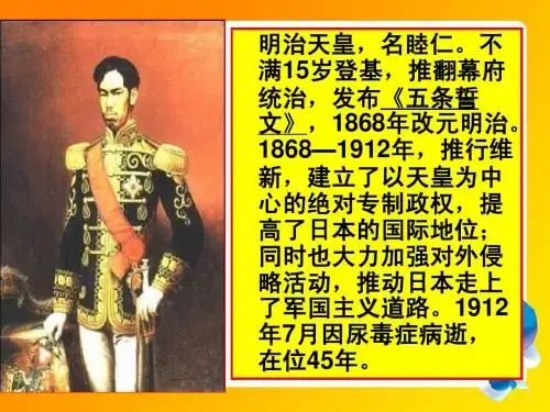 历史：8.3课《明治维新》课件(新人教版选修1)