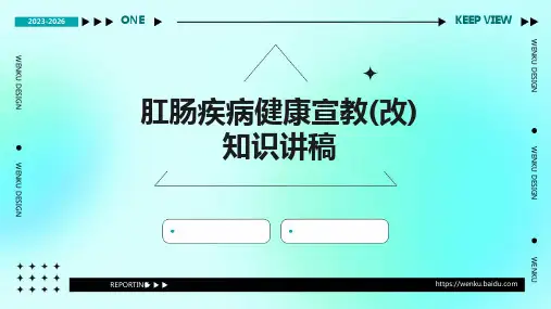 肛肠疾病健康宣教(改)知识讲稿