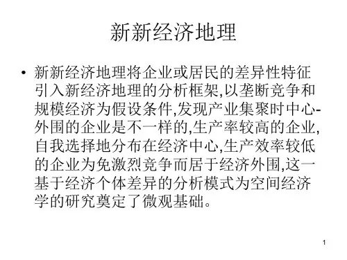 (推荐)《经济地理》PPT