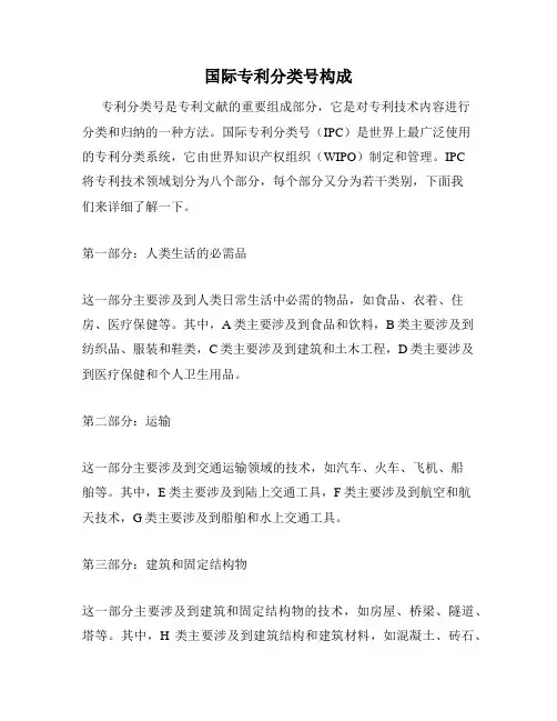 国际专利分类号构成