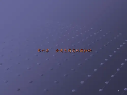 第六章_金黄色葡萄球菌的检验ppt课件
