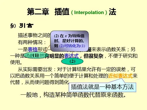 李庆扬数值分析——插值法