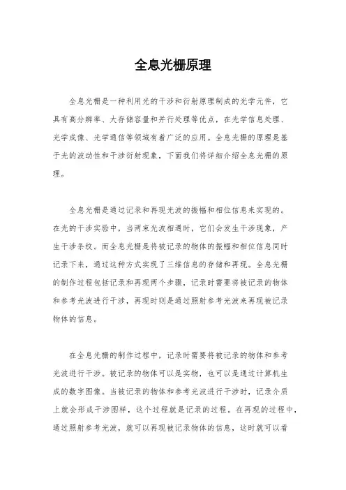 全息光栅原理