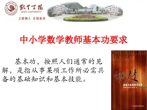 第六讲 中小学数学教师基本功要求【精选】