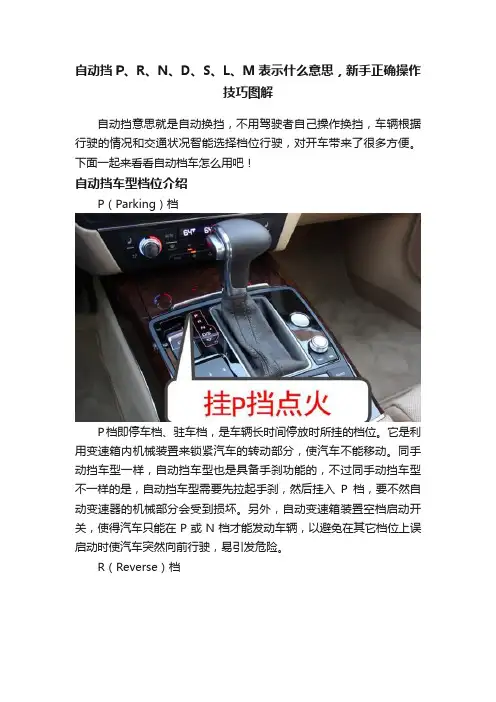 自动挡P、R、N、D、S、L、M表示什么意思，新手正确操作技巧图解