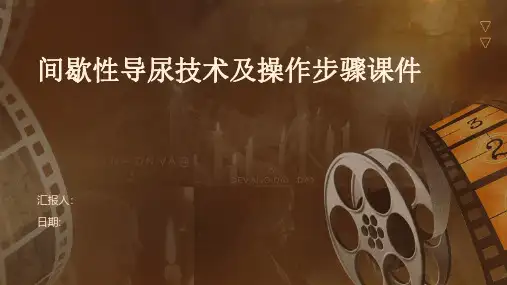 间歇性导尿技术及操作步骤课件