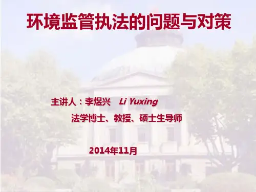 环境监管执法的问题与对策PPT课件