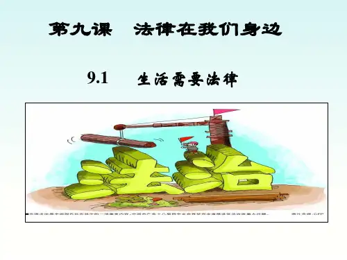 部编版道德与法治七年级下 9.1 生活需要法律 精品课件(27页PPT)