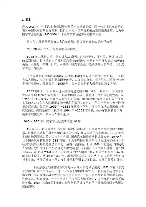 各国汽车发展简史