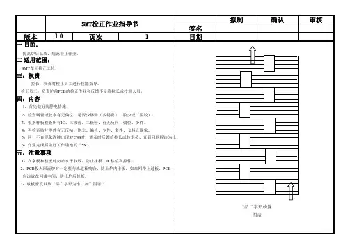 SMT检正作业指导书范文