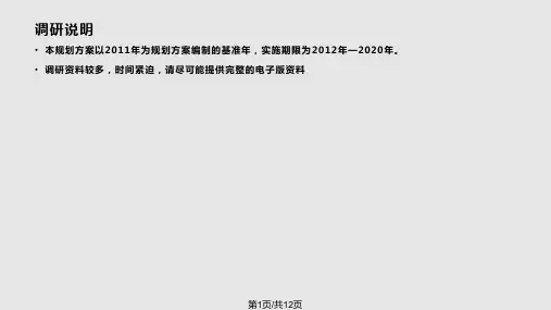 喀什地区工业发展规划调研提纲PPT课件