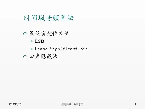 信号处理课件05音频信息隐藏与水印算法