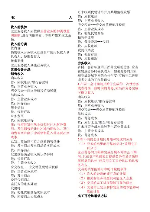 初级会计分录大全
